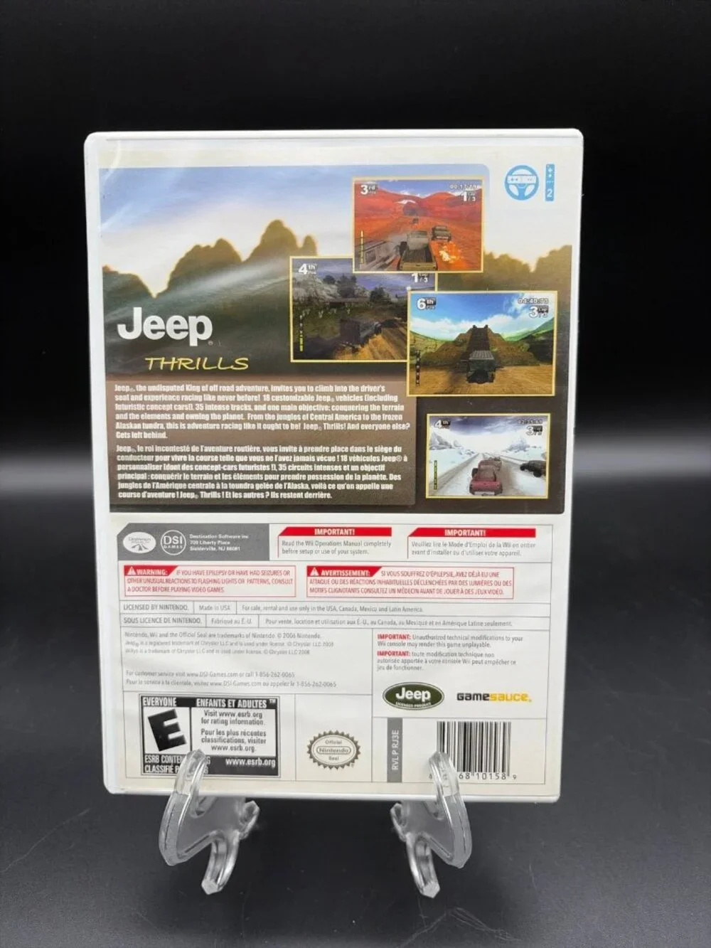 Jeep Thrills (Nintendo Wii, 2008) Complete w/ Manual - CIB Tested Working